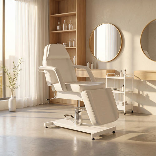Alora biały fotel kosmetyczny, hydrauliczny  | Habys 