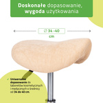 Pokrowiec frotte z gumką na taboret, kremowy latte
